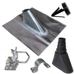 Mastmontageset mit Bleidachziegel 