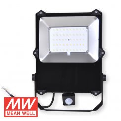 Summit LED Flutlichtstrahler SJFLPS 50 Watt schwarz mit Sensor 