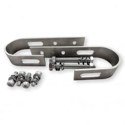 2 Stück Edelstahl Balkonhaken rund inkl. Schrauben für PV-Module 