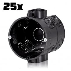 25 Stück Unterputz Geräte-Verbindungsdosen E107M25 65mm tief - inkl. Schrauben 