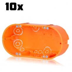 10 Stück Hohlwand Gerätedosen E118 2x68mm 47mm tief 