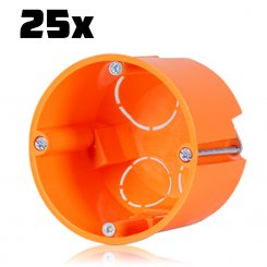25 Stück Hohlwand Gerätedose E870 Ø 68mm 60mm tief für Rohrinstallation 