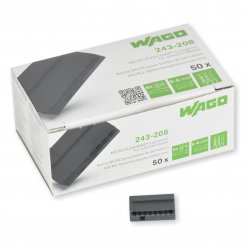 50 Stück Wago 8polig dunkelgrau 0,6 - 0,8mm² Micro Verbindungsklemmen (243-208) 