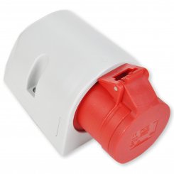 CEE-Wandsteckdose, Aufputz, 5-polig, 400 V, 16 A, rot 