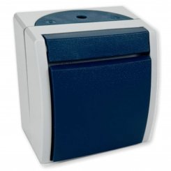 Busch-Jaeger 2601/6 W-53 Schalter Aus/Wechsel, grau/blaugrün 