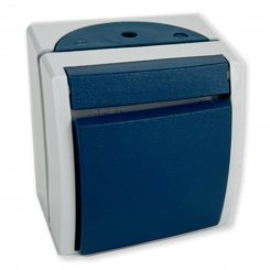 Busch-Jaeger 2601/7 W-53 Kreuzschalter, grau/blaugrün 