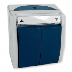 Busch-Jaeger 2601/4 W-53 Jalousieschalter, 1-polig, grau/blaugrün 