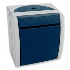 Busch-Jaeger 2621 W-53 Taster, Schließer, 1-polig, grau/blaugrün 