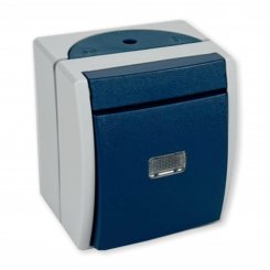 Busch-Jaeger 2621 W-53-206 Taster, Wechsler, 1-polig, grau/blaugrün 