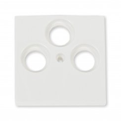 Busch-Jaeger Zentralscheibe für TV / Radio / SAT, 3-loch, alpinweiss, 1743-03-914, Balance SI 