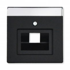 Busch-Jaeger Zentralscheibe für UAE/IAE/ISDN 1-fach, schwarz matt, 1803-885, future® linear 