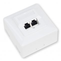 Netzwerkdose CAT 6 AP horizontal -weiß- 