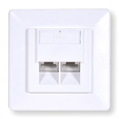 Netzwerkdose CAT 6 Class-E UP horizontal -reinweiss- 