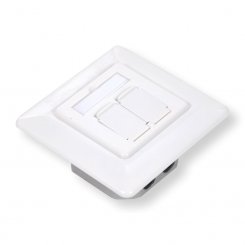 Netzwerkdose CAT 6A Class-E UP vertikal -weiß- designfähig 