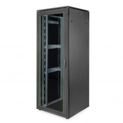 Netzwerkschrank 42HE Standschrank 800x800x2053mm (BxTxH) - 19" schwarz - montiert 