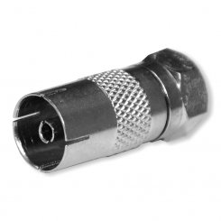 Adapter F-Stecker-IEC-Buchse 