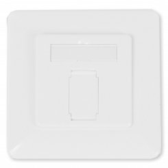 Netzwerkdose CAT 6A Class-E UP vertikal -weiß- designfähig 