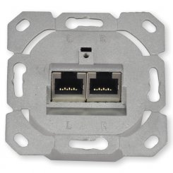 Netzwerkdose CAT 6A Class-E UP horizontal designfähig 