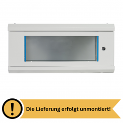 Koscom Wandschrank 4HE Wandmontage 600x450x280 (BxTxH) - 19" - unmontiert - grau 