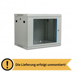 Koscom Wandschrank 9HE Wandmontage 600x450x503 (BxTxH) - 19" - unmontiert - grau 