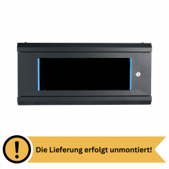 Koscom Wandschrank 4HE Wandmontage 600x450x280 (BxTxH) - 19" - unmontiert - schwarz 