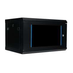 Koscom Wandschrank 6HE Wandmontage 600x450x369 (BxTxH) - 19" - montiert - schwarz 