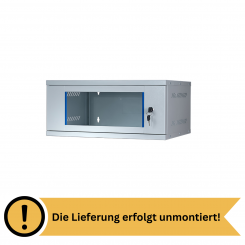 Koscom Wandschrank 4HE Wandmontage 543x400x243 (BxTxH) - 19" - unmontiert - grau 