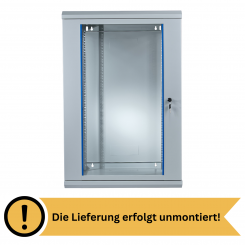 Koscom Wandschrank 18HE Wandmontage 600x600x903 (BxTxH) - 19" - unmontiert - grau 