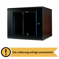 Koscom Wandschrank 9HE Wandmontage 600x600x503 (BxTxH) - 19" - unmontiert - schwarz 