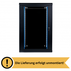 Koscom Wandschrank 18HE Wandmontage 600x600x903 (BxTxH) - 19" - unmontiert - schwarz 