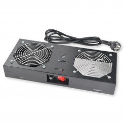 Koscom Dachlüftereinheit für 483 mm (19") Wandgehäuse - 1x Lüfter - schwarz 