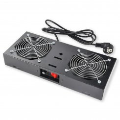 Koscom Dachlüftereinheit für 483 mm (19") Wandgehäuse - 2x Lüfter - schwarz 