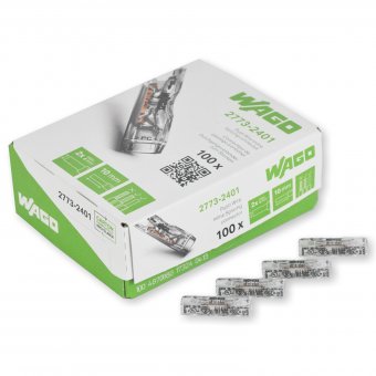 100 Stück Durchgangsverbinder 0,75 - 4mm² Compact Durchgangsverbinder (2773-2401) 
