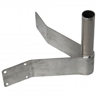 Hauseck-Wandhalter ALU 15cm Wandabstand  Ø 50 mm 