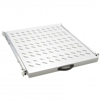 Koscom Fachboden ausziehbar mit Griff für Netzwerkschrank 56,8mm Tief grau - 19" (483mm) 