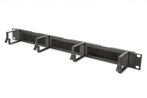 Koscom Kabelrangierpanel für Netzwerkschrank mit Bürstenleisten - 19" (483mm) schwarz 
