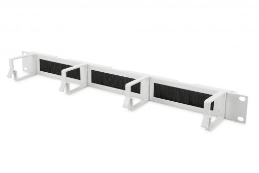 Koscom Kabelrangierpanel für Netzwerkschrank mit Bürstenleisten - 19" (483mm) grau 